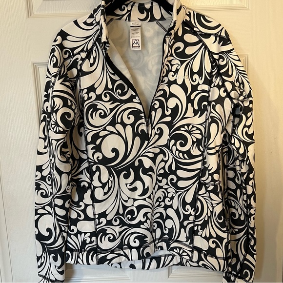 Avalanche Base Layer Black and White Quarter Zip- women’s large - Picture 1 of 8